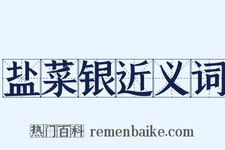 盐菜银近义词是什么意思的图片